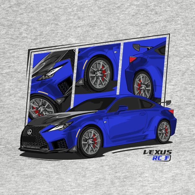 Blue Lexus RC-F RCF JDM by T-JD